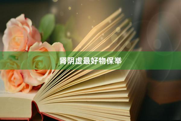 肾阴虚最好物保举